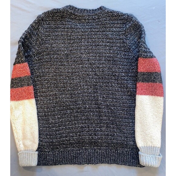 Victoria Secret Women's Size S Cable Knit Striped Long Sleeve Black Red White VS - Picture 3 of 6